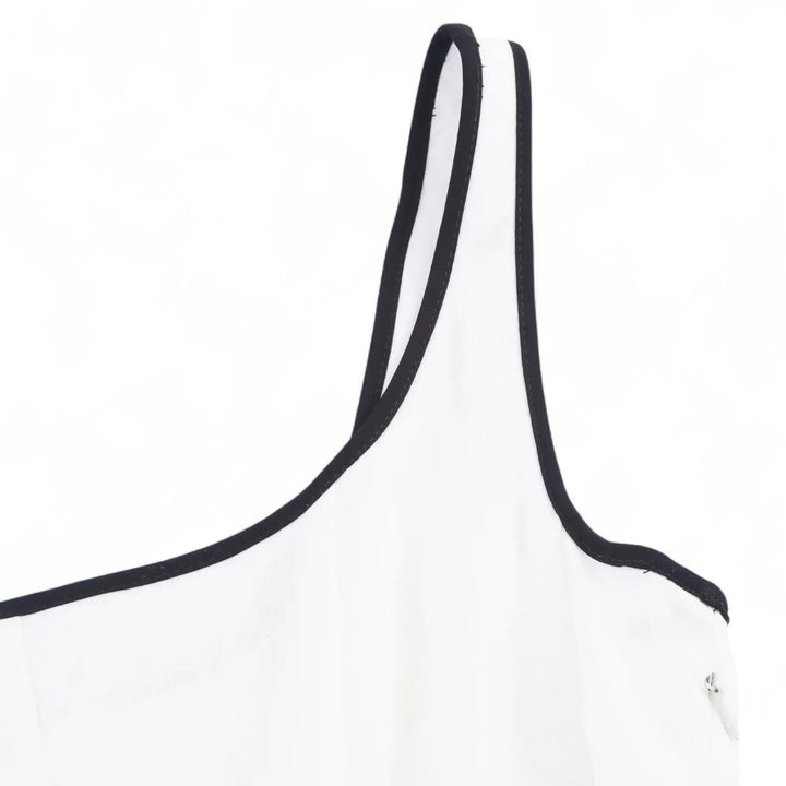 Camille | Robe Longue Évasée à Bretelles Contrastées