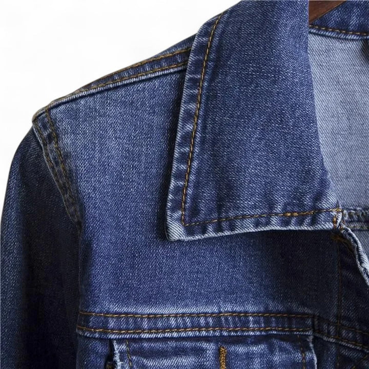 Élodie | Veste en jean coupe classique à teinte délavée