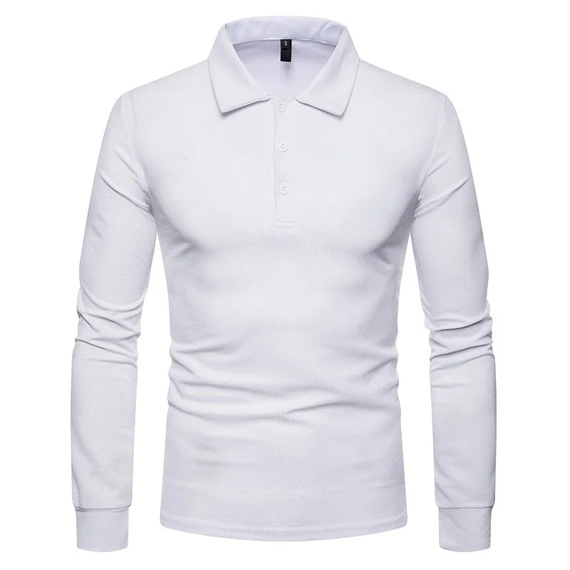 Lachlan | Polo à manches longues en tissu tricot respirant