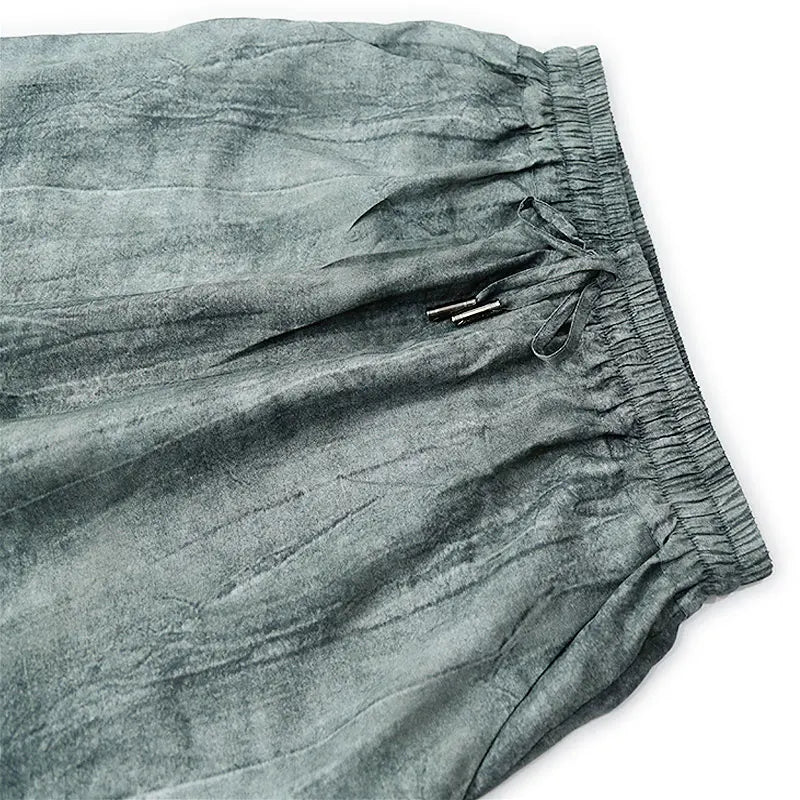 Élodie | Pantalon ample à texture lavée