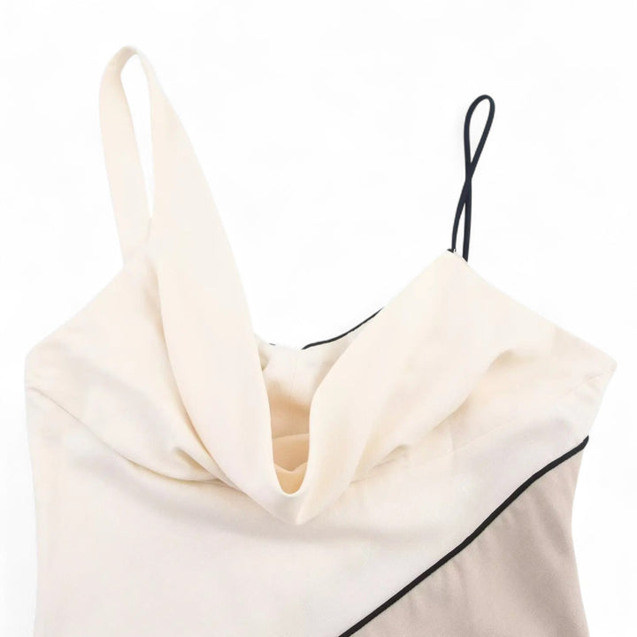 Élodie | Robe mi-longue asymétrique satinée
