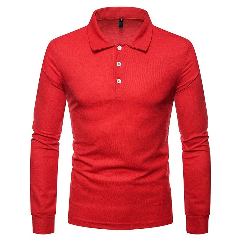Lachlan | Polo à manches longues en tissu tricot respirant
