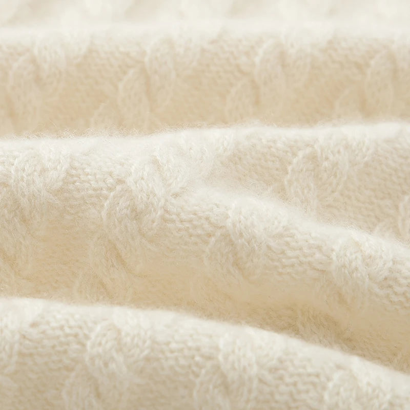 Léane | Cardigan à col classique en maille torsadée