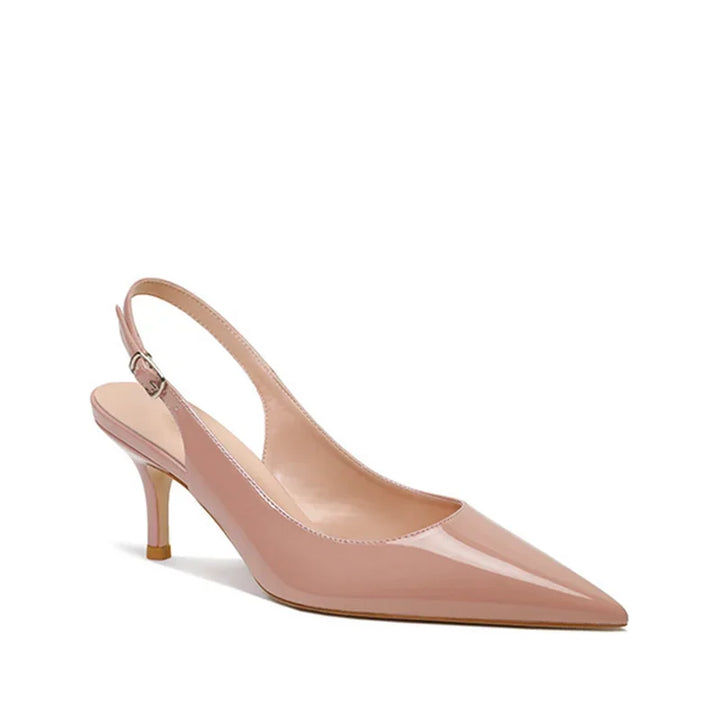 Fabienne | Escarpins Slingback Vernis à Talon Fin