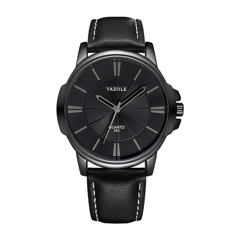 Van Baerle® - Montre en cuir et verre bleu luxueux
