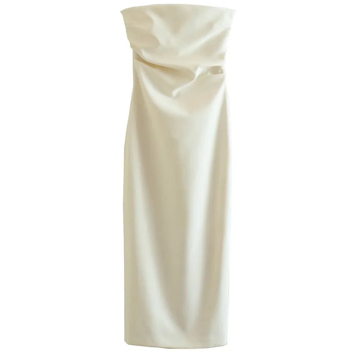 Élodie | Robe bustier longue drapée