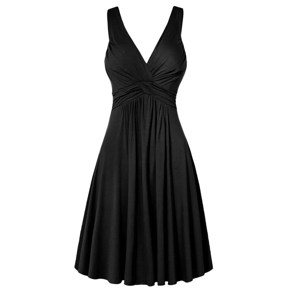 Juliette | Robe Évasée à Bretelles Croisées