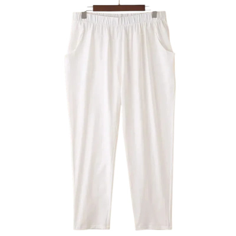 Camille | Pantalon ample en tissu effet velours