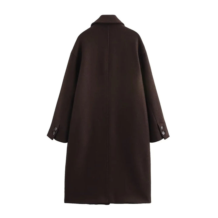 Eugénie | Manteau long oversize en laine mélangée