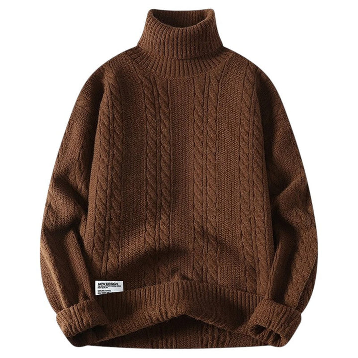 Cooper | Pull à col roulé en maille torsadée