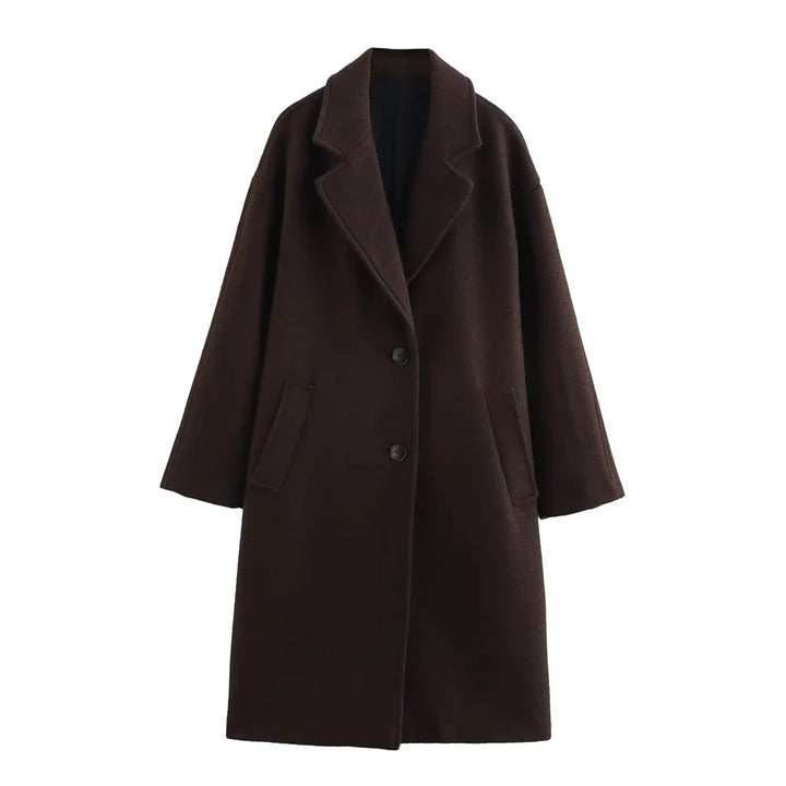 Eugénie | Manteau long oversize en laine mélangée