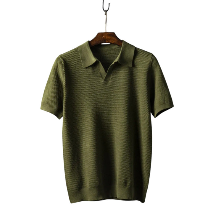 Harrison | Polo en tricot texturé avec un col décontracté