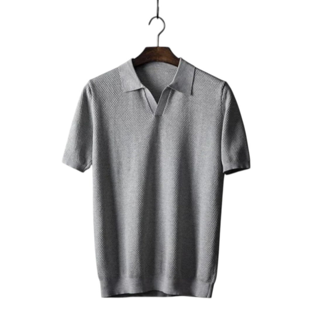 Harrison | Polo en tricot texturé avec un col décontracté