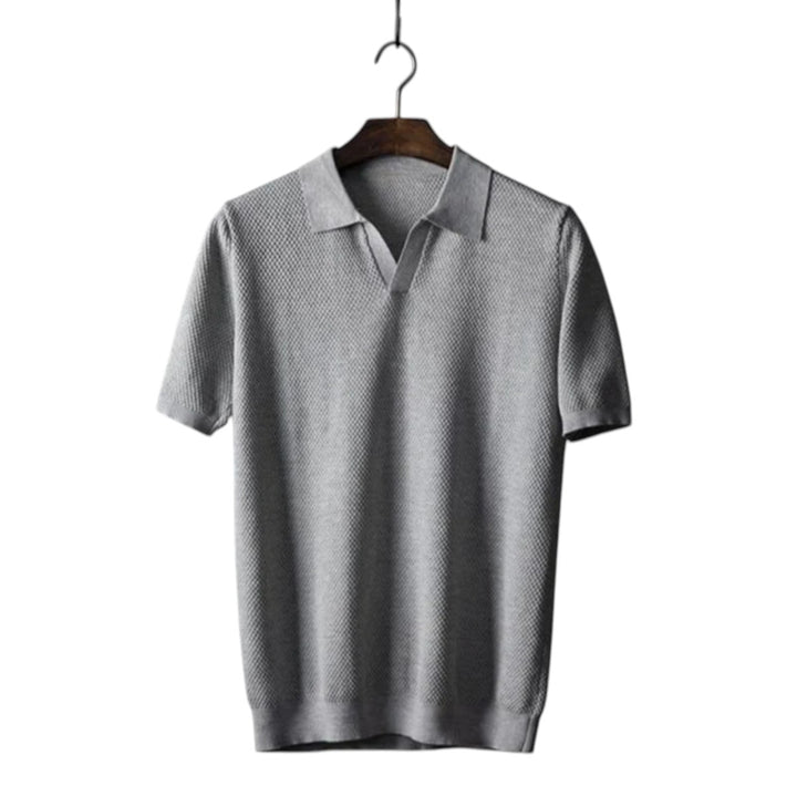 Harrison | Polo en tricot texturé avec un col décontracté