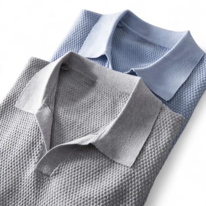 Harrison | Polo en tricot texturé avec un col décontracté
