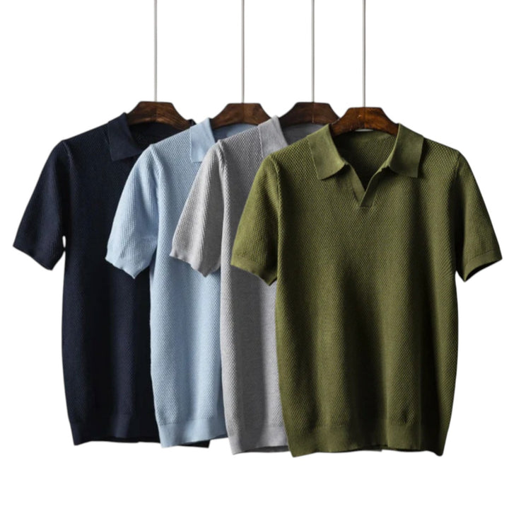 Harrison | Polo en tricot texturé avec un col décontracté