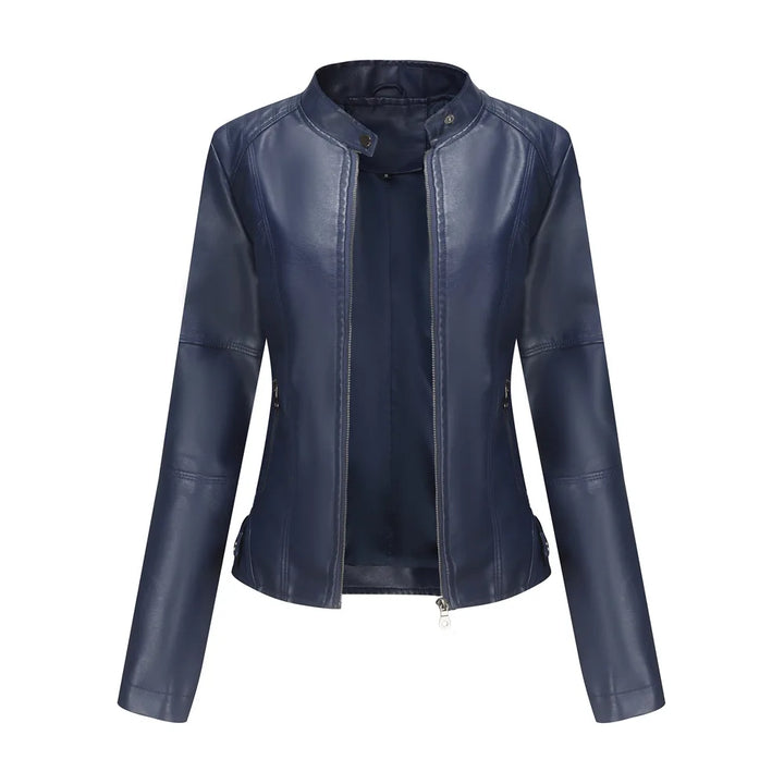 Clémence | Veste Motard Cintrée en Similicuir