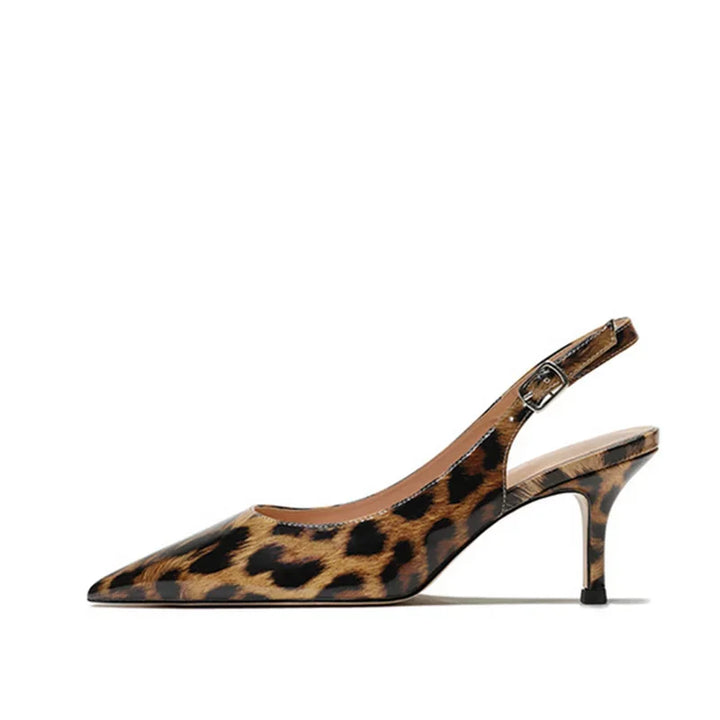 Fabienne | Escarpins Slingback Vernis à Talon Fin