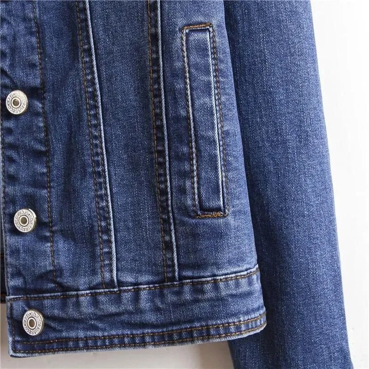 Élodie | Veste en jean coupe classique à teinte délavée