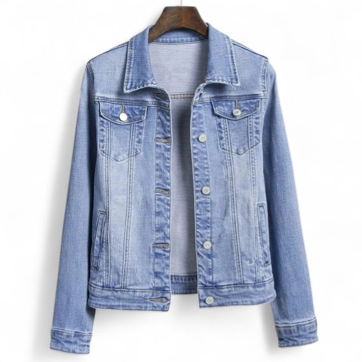 Élodie | Veste en jean coupe classique à teinte délavée