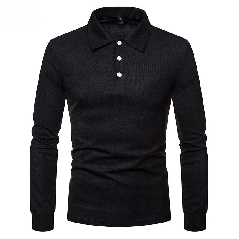 Lachlan | Polo à manches longues en tissu tricot respirant
