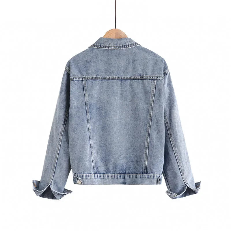 Célestine | Veste en Jean Délavée à Coupe Oversize
