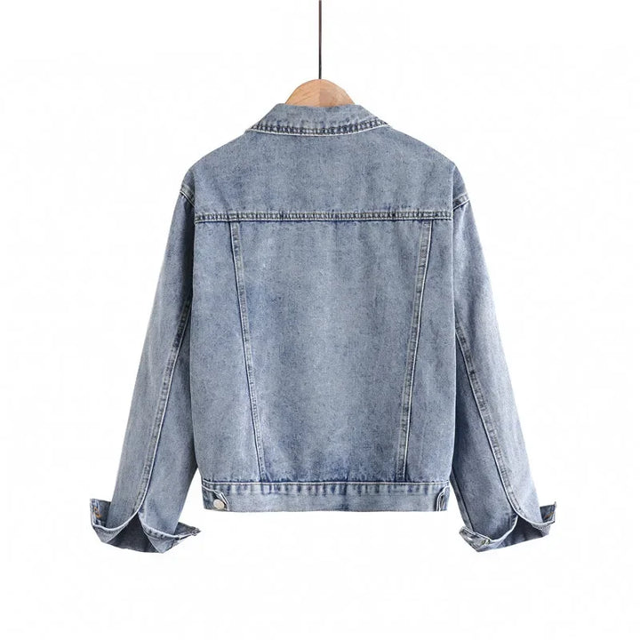 Célestine | Veste en Jean Délavée à Coupe Oversize