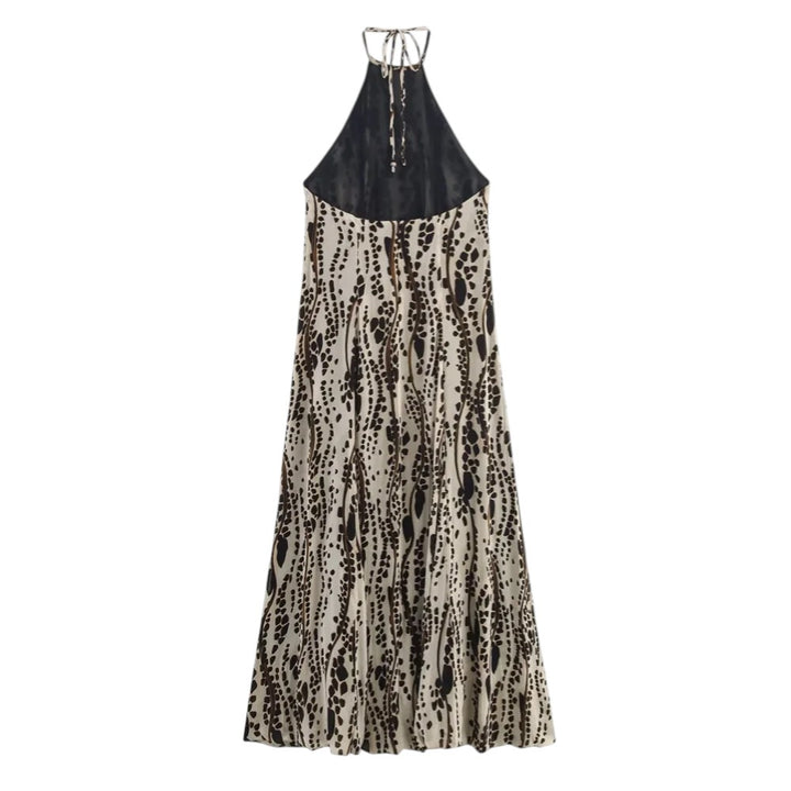 Sandrine | Robe longue dos nu à imprimé fluide