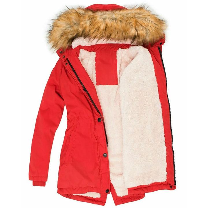 Manon | Parka doublée à capuche fausse fourrure