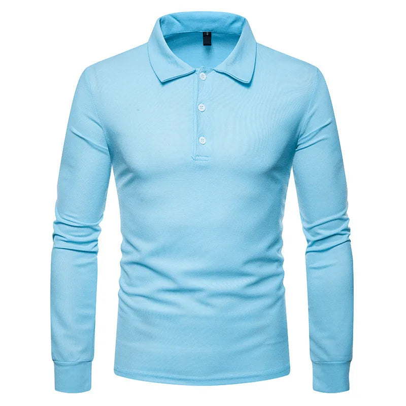 Lachlan | Polo à manches longues en tissu tricot respirant