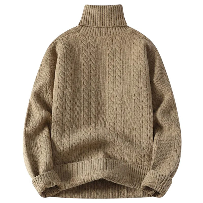 Cooper | Pull à col roulé en maille torsadée
