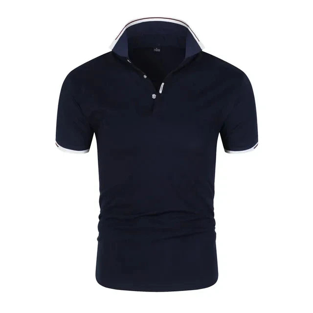 Jaxon | Polo à col contrasté avec placket à glissière