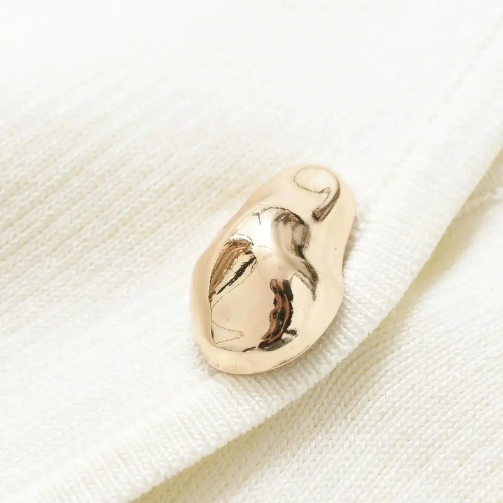 Ava | Cardigan court en maille douce avec boutons en perle