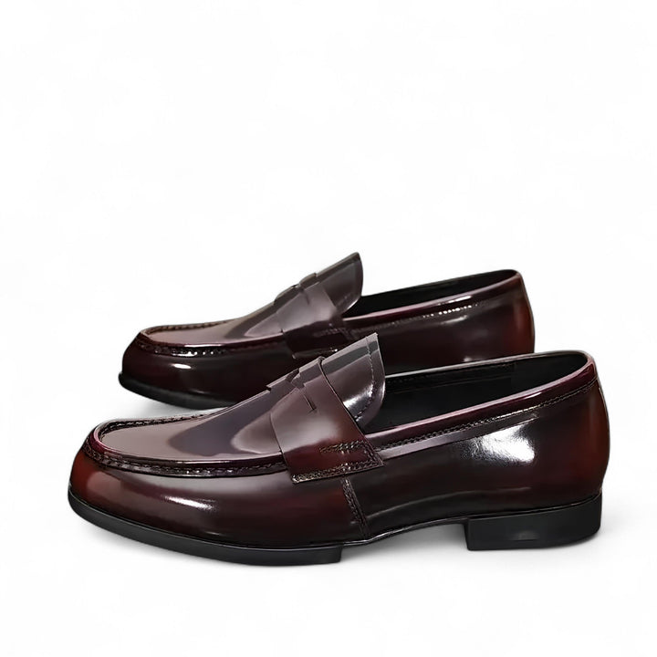 Owen | Mocassins en cuir poli à enfiler