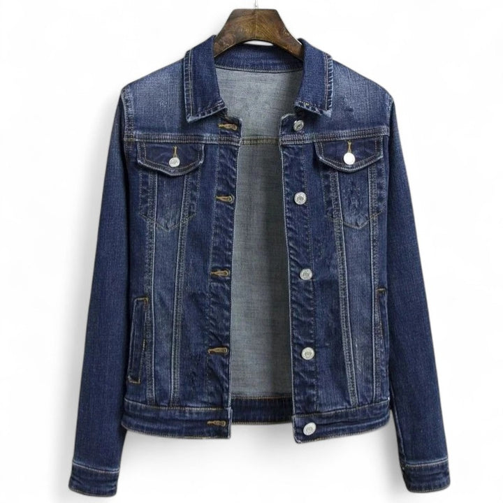 Élodie | Veste en jean coupe classique à teinte délavée