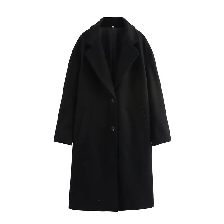 Eugénie | Manteau long oversize en laine mélangée