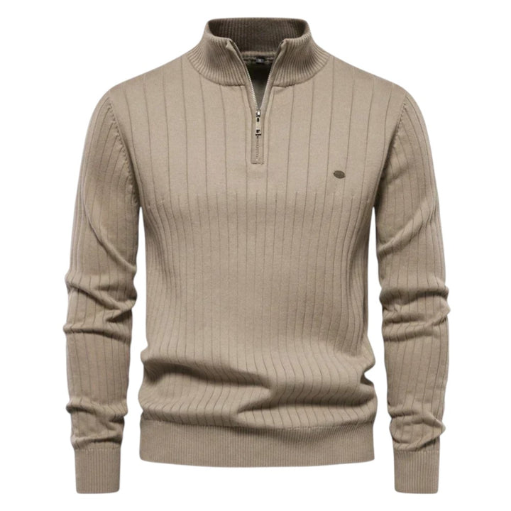 Casper | Pull confort côtelé à demi-zip