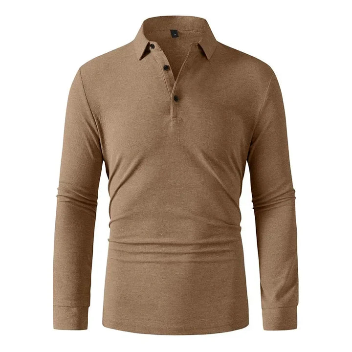 Jarryd | Polo à manches longues gris clair pour un style décontracté quotiden