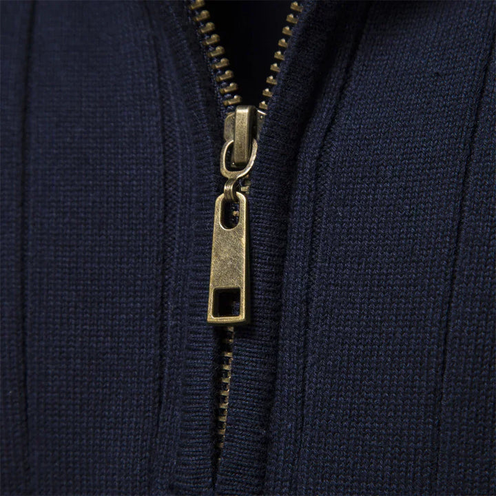 Casper | Pull confort côtelé à demi-zip