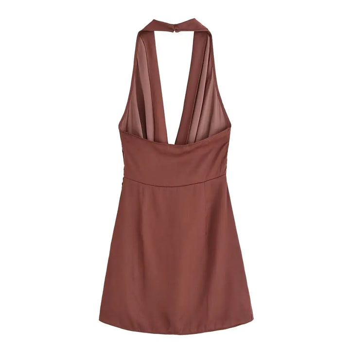 Aurélie | Robe portefeuille dos nu avec drapé élégant