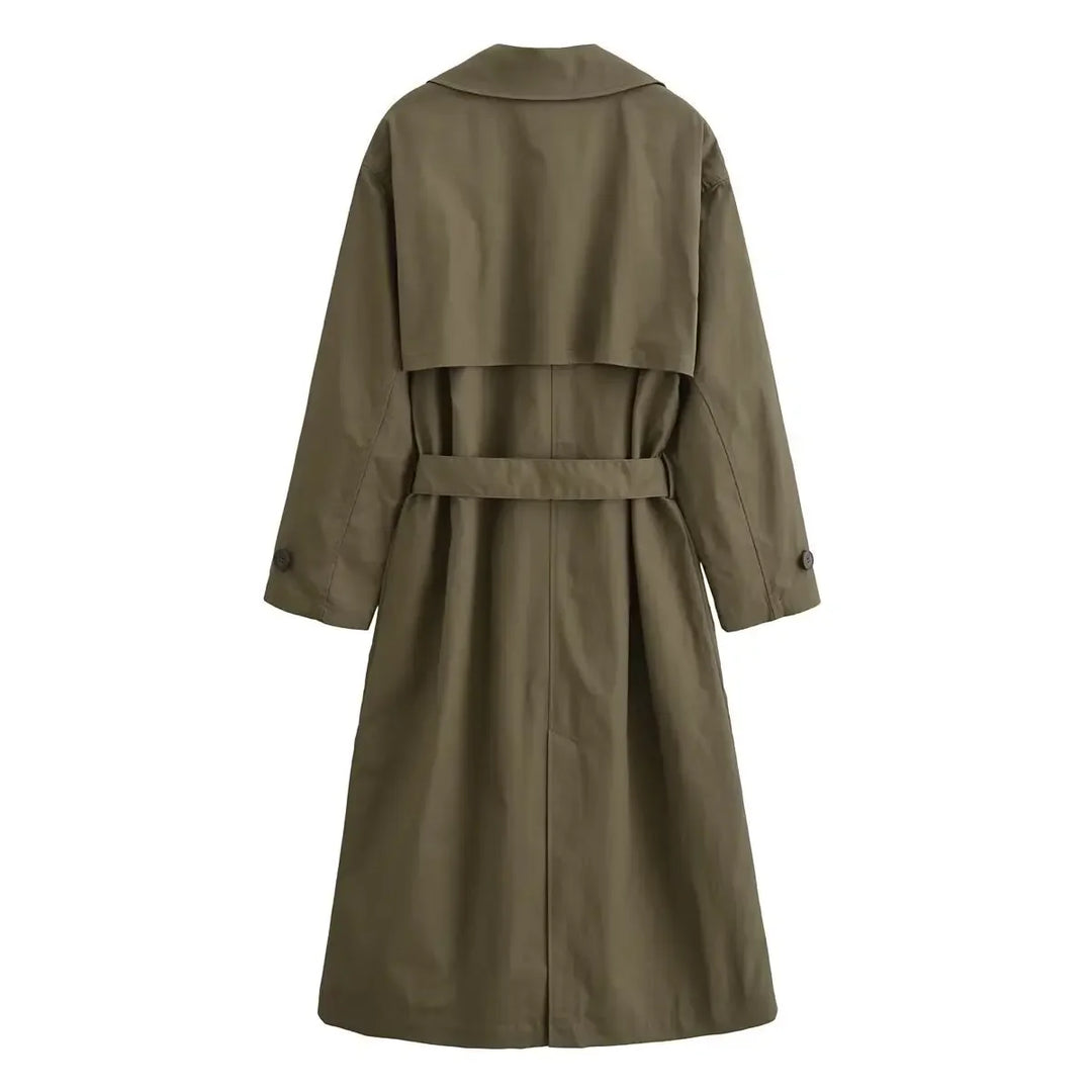 Inès | Trench long coupe ceinturée