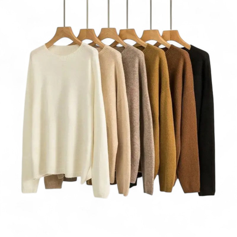 Inès | Pull en maille doux à col rond
