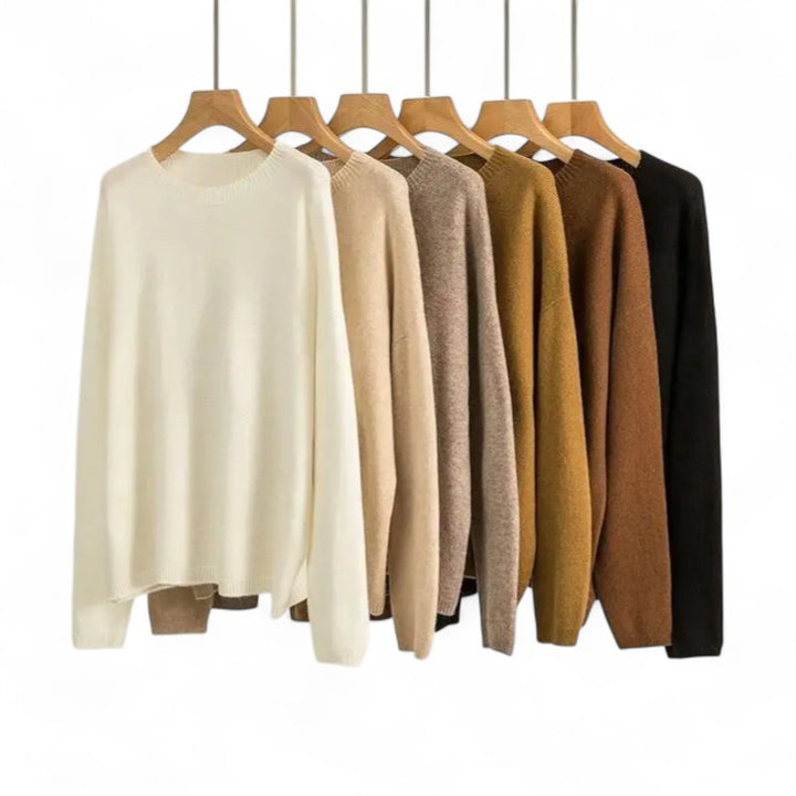 Inès | Pull en maille doux à col rond