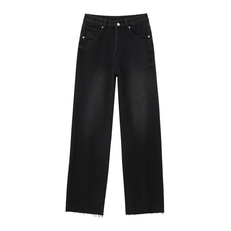Sienna | Jean en denim à jambe large et taille haute