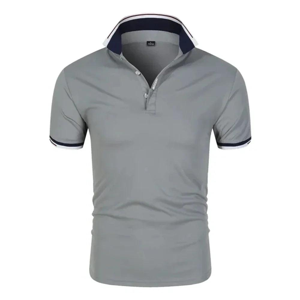 Jaxon | Polo à col contrasté avec placket à glissière