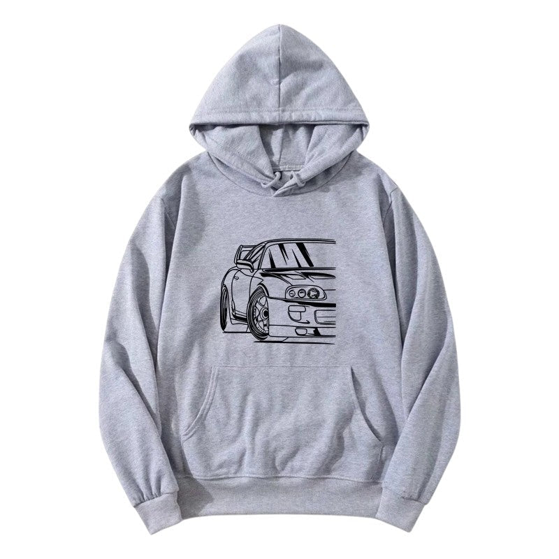 Jett | Sweat à capuche léger avec impression de voiture urbaine