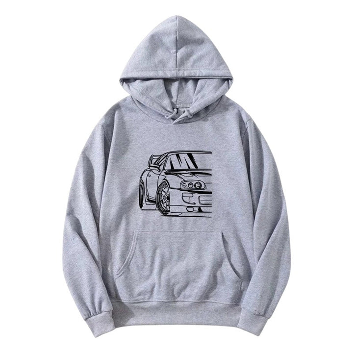 Jett | Sweat à capuche léger avec impression de voiture urbaine