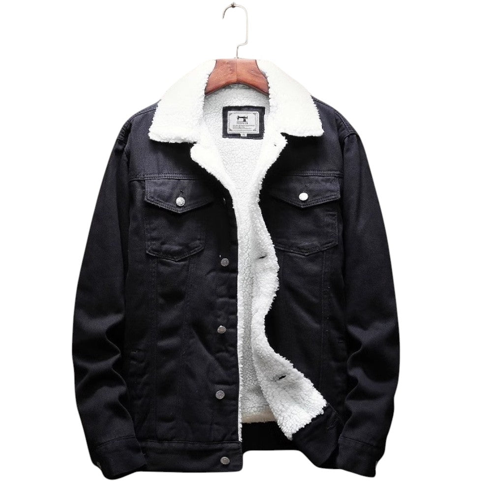 Hayden | Veste en Jean Doublée en Molleton pour le Froid