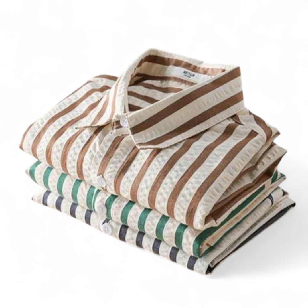 Toby | Chemise en coton à rayures verticales audacieuses