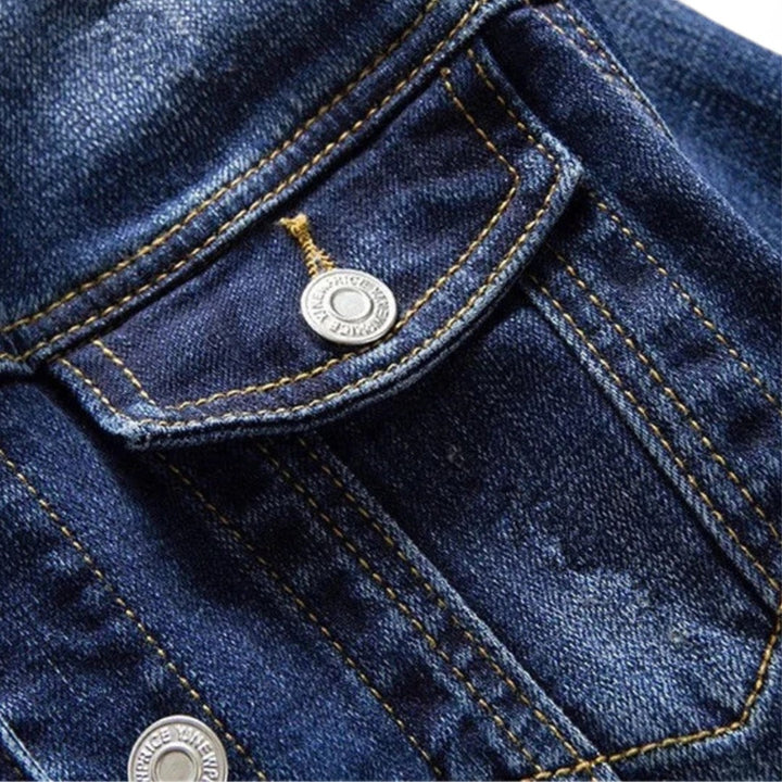Élodie | Veste en jean coupe classique à teinte délavée